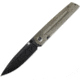 Artisan Cutlery Sirius Folding Knife by Ray Laconico, 4.5in Closed, 3.5in, S35VN, Black PVD Coated Drop Point Blade, Green Canvas Micarta Handle, 1849P-BODG