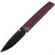 Artisan Cutlery Sirius Folding Knife by Ray Laconico, 4.5in Closed, 3.5in, S35VN, Black PVD Coated Drop Point Blade, Red Canvas Micarta Handle, 1849P-BDRC