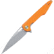 Artisan Cutlery Small Archaeo Linerlock Orange Folding Knife, 3 stonewash finish D2 tool steel blade, Orange textured G10 handle, 1821PS-OEF