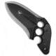 Asheville Steel Paragon Grau Pistol Grip Push Dagger Fixed Blade Knife, 6.50in, D2, Dagger Blade, G-10, Carbon Fiber, Black Handle, Black/Black, 9.50 inch, BHQ-176639