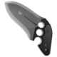 Asheville Steel Paragon Grau Pistol Grip Push Dagger Fixed Blade Knife, 6.50in, D2, Dagger Blade, G-10, Carbon Fiber, Black Handle, Black/Gray, 9.50 inch, BHQ-176643