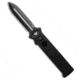 Asheville Steel Paragon Para-X OTF Automatic Knife Black Aluminum 3.6&quot; DLC, Black, CPM S35VN, adult, BHQ-188356