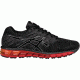 Asics Gel-Quantum 180 2 Road Running Shoe - Men's-Black/Onyx/Vermilion-Medium-10