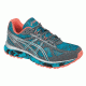 Asics Gel-Scram 2 Trail Running Shoe - Womens-Blue/Silver/Coral-Medium-6.5 US