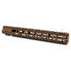 AT3 Tactical AR-15 Pro Quad Rail Free Float Handguard, Burnt Bronze, 15in, AT3-QR-15-BB