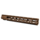 AT3 Tactical AR-15 Pro Quad Rail Free Float Handguard, Burnt Bronze, 15in, AT3-QR-15-BB