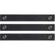 AT3 Tactical M-Lok Rail Cover, Polymer, Flag Design, Covers 3 Sections, Hardware, Black, 3-pack, 3-PK-AT3-MLC-FLAG-BLK