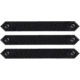 AT3 Tactical M-Lok Rail Cover, Polymer, Retro Design, Covers 3 Sections, Hardware, Black, 3-pack, 3-PK-AT3-MLC-RETRO-BLK