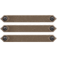 AT3 Tactical M-Lok Rail Cover, Polymer, Retro Design, Covers 3 Sections, Hardware, FDE, 3-pack, 3-PK-AT3-MLC-RETRO-FDE