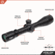 Athlon Optics Midas TAC Rifle Scope, 5-25x56mm, 34mm Tube, FFP, APLR4 FFP MOA Reticle, Matte, Black, 213080