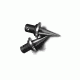 Atlas Bipods Atlas Spike Feet, Pair 2-Stainless Steel, Quick Change, Black, 1.45in BT37