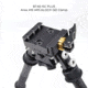 Atlas PSR Standard Bipod, 5-9.4in Height Range, Arisaka Picatinny Rail Slider, Black, BT46NCPLUSARSKPICSLDR