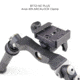 Atlas Super CAL Bipod, 5.6-10.8in Height Range, Arisaka Picatinny Rail Slider, Black, BT72NcPLUSARSKPICSLDR