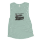 Atoll Board Co Ladies Muscle Tank with Atoll Paddle Board Truck Graphic - Dusty Blue, M - Dusty Blue,M, 6459504AB336BDusty-Blue-M