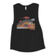 Atoll Board Co Ladies Muscle Tank with Atoll Volcano Graphic - Black Heather, L - Black Heather,L, 62FBCA81ACB12Black-Heather-L