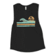 Atoll Board Co Ladies Muscle Tank with Atoll Wave Graphic - Black Heather, S - Black Heather,S, 62C1E097DA5B5Black-Heather-S