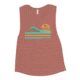 Atoll Board Co Ladies Muscle Tank with Atoll Wave Graphic - Mauve, XL - Mauve,XL, 62C1E097DA5B5Mauve-XL