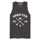 Atoll Board Co Mens premium tank top with Addicted to Paddle Boarding Graphic - Charcoal Heather, 3XL - Charcoal Heather,3XL, 62E957FE1F679Charcoal-Heather-3XL