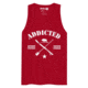 Atoll Board Co Mens premium tank top with Addicted to Paddle Boarding Graphic - Red, L - Red,L, 62E957FE1F679Red-L