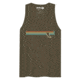 Atoll Board Co Mens premium tank top with Atoll Fin Graphic - Military Green, S - Military Green,S, 62F296FF9796AMilitary-Green-S