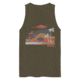 Atoll Board Co Mens premium tank-top with Atoll Volcano Grapic - Military Green, L - Military Green,L, 62FBD088904E5Military-Green-L