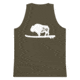 Atoll Board Co Mens Tank Top with Atoll Bison Logo - Military Green, S - Military Green,S, 62905363E2E77Military-Green-S