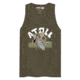 Atoll Board Co Mens Tank Top with Atoll Octopus Design - Military Green, S - Military Green,S, 629A5D2278D90Military-Green-S