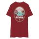 Atoll Board Co Premium Heavyweight Tee with Atoll Calm in Chaos Graphic - Brick Red, L - Brick Red,L, 637BC2B19E206Brick-Red-L