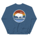 Atoll Board Co Unisex Crew Neck Sweatshirt with Atoll Landscape Graphic - Indigo Blue, 3XL - Indigo Blue,3XL, 636AA060D522CIndigo-Blue-3XL