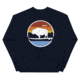 Atoll Board Co Unisex Crew Neck Sweatshirt with Atoll Landscape Graphic - Navy, 5XL - Navy,5XL, 636AA060D522CNavy-5XL