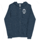 Atoll Board Co Unisex Fleece Zip Up Hoodie with Atoll Shark Fossil Graphic - Navy, XL - Navy,XL, 6487475929501Navy-XL