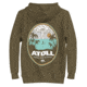 Atoll Board Co Unisex Hoodie with Atoll Calm in Chaos Graphic - Military Green, S - Military Green,S, 637BCC0FBCEE5Military-Green-S