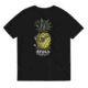 Atoll Board Co Unisex Organic Cotton Tee with Atoll Pineapple Head Graphic - Black, M - Black,M, 6494C56223AA1Black-M