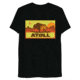 Atoll Board Co Unisex Tri Blend T-shirt with Atoll Sunset Logo Hunter Edition - Solid Black Triblend, L - Solid Black Triblend,L, 629A490B453C7Solid-Black-Triblend-L