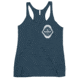 Atoll Board Co Womens Racerback Tank with Atoll Shark Fossil Graphic - Indigo, XS - Indigo,XS, 648749F72A849Indigo-XS