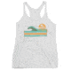 Atoll Board Co Womens Racerback Tank with Atoll Wave Graphic - Heather White, XS - Heather White,XS, 62C1DE7ED8E02Heather-White-XS