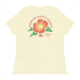 Atoll Board Co Womens Relaxed T-Shirt with Atoll Paddle Board Island Flower Graphic - Citron, XL - Citron,XL, 644182D079FDBCitron-XL