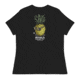 Atoll Board Co Womens Relaxed T-Shirt with Atoll Pineapple Head Graphic - Black, S - Black,S, 6494C929B42B3Black-S