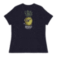 Atoll Board Co Womens Relaxed T-Shirt with Atoll Pineapple Head Graphic - Navy, L - Navy,L, 6494C929B42B3Navy-L