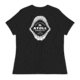 Atoll Board Co Womens Relaxed T-Shirt with Atoll Shark Fossil Graphic - Black, S - Black,S, 648749750F4D1Black-S