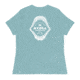 Atoll Board Co Womens Relaxed T-Shirt with Atoll Shark Fossil Graphic - Heather Blue Lagoon, M - Heather Blue Lagoon,M, 648749750F4D1Heather-Blue-Lagoon-M