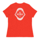 Atoll Board Co Womens Relaxed T-Shirt with Atoll Shark Fossil Graphic - Poppy, XL - Poppy,XL, 648749750F4D1Poppy-XL