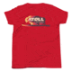Atoll Board Co Youth Short Sleeve T-Shirt with Atoll Color Shift Graphic - Red, S - Red,S, 630D4076795F1Red-S