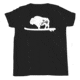 Atoll Board Co Youth Short Sleeve T-Shirt with Atoll Solo Bison Graphic - Black, L - Black,L, 630D46697C467Black-L
