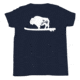 Atoll Board Co Youth Short Sleeve T-Shirt with Atoll Solo Bison Graphic - Navy, S - Navy,S, 630D46697C467Navy-S
