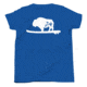 Atoll Board Co Youth Short Sleeve T-Shirt with Atoll Solo Bison Graphic - True Royal, XL - True Royal,XL, 630D46697C467True-Royal-XL