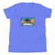 Atoll Board Co Youth Short Sleeve T-Shirt with Atoll Sunset Bison Night Graphic - Heather Columbia Blue, M - Heather Columbia Blue,M, 630D3F0D83E6BHeather-Columbia-Blue-M