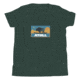 Atoll Board Co Youth Short Sleeve T-Shirt with Atoll Sunset Bison Night Graphic - Heather Forest, M - Heather Forest,M, 630D3F0D83E6BHeather-Forest-M