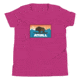 Atoll Board Co Youth Short Sleeve T-Shirt with Atoll Sunset Bison Original Graphic - Berry, L - Berry,L, 630D3D29868CDBerry-L