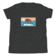 Atoll Board Co Youth Short Sleeve T-Shirt with Atoll Sunset Bison Original Graphic - Dark Grey Heather, S - Dark Grey Heather,S, 630D3D29868CDDark-Grey-Heather-S